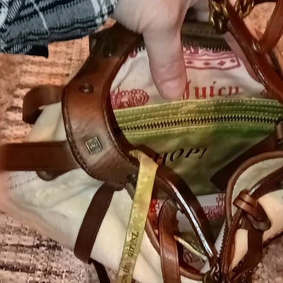 Rare! Y2K Juicy Couture Vintage Velour And Leather Bag - Picture 9 of 13